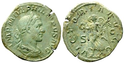 Philip i (244-249), Sestertius, Rome, Ad 244-249; Æ (g 17,79; MM 29)