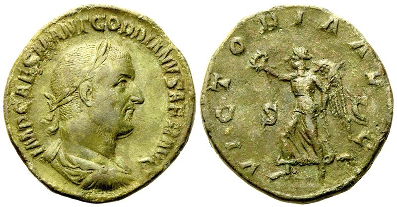 Gordian i (238), Sestertius, Rome, March-april Ad 238; Æ (g 17,04; MM 30)