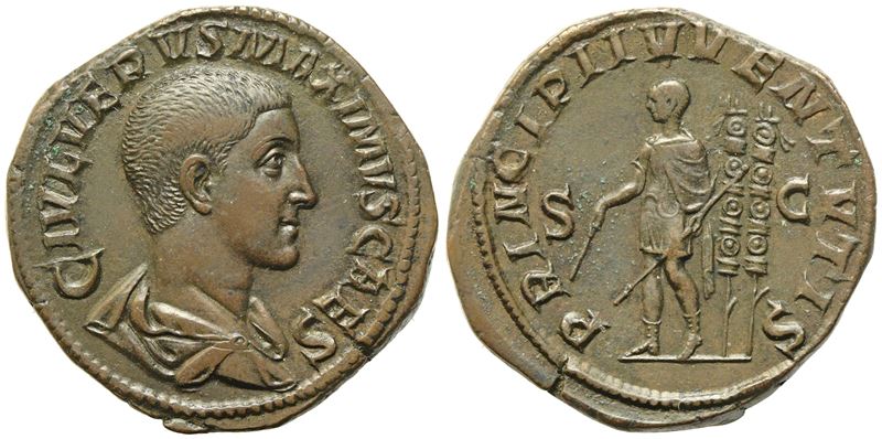 Maximus Caesar, Sestertius Struck Under Maximinus I, Rome, Ad 235-236; Æ (g 27,33; MM 32)