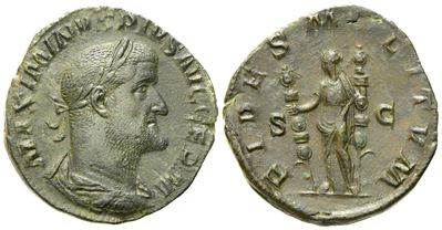 Maximinus i (235-238), Sestertius, Rome, Ad 236-238; Æ (g 18,67; MM 29)