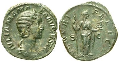 Julia Mamaea, Sestertius Struck Under Severus Alexander, Rome, Ad 222-235; Æ (g 17,97; MM 30)