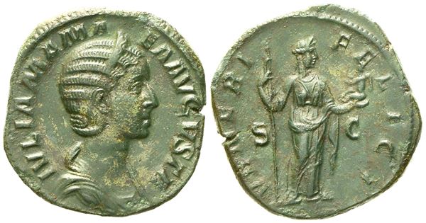 Julia Mamaea, Sestertius struck under Severus Alexander, Rome, AD 222-235; Æ (g 17,97; mm 30)