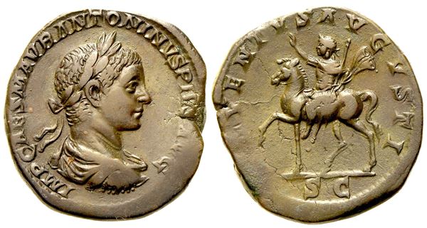 Elagabalus (218-222), Sestertius, Rome, c. AD 218-220; Æ (g 20,00; mm 29)