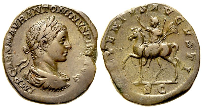 Elagabalus (218-222), Sestertius, Rome, C. Ad 218-220; Æ (g 20,00; MM 29)
