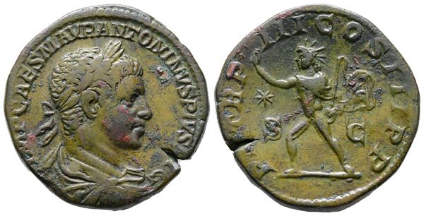 Elagabalus (218-222). Æ Sestertius (29mm, 22.53g).  - Auction Greek, Roman and Byzantine Coins	 - Bertolami Fine Art - Prague