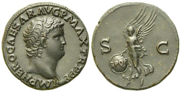 Nero (54-68), As, Lugdunum, c. AD 66; Æ (g 11,35; mm 27)