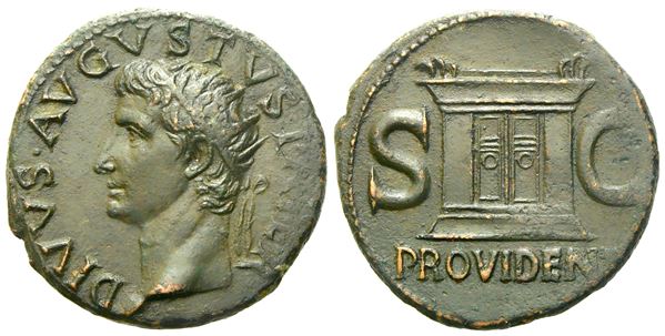 Divus Augustus, As struck under Tiberius, Rome, c. AD 22-30; Æ (g 11,30; mm 27)