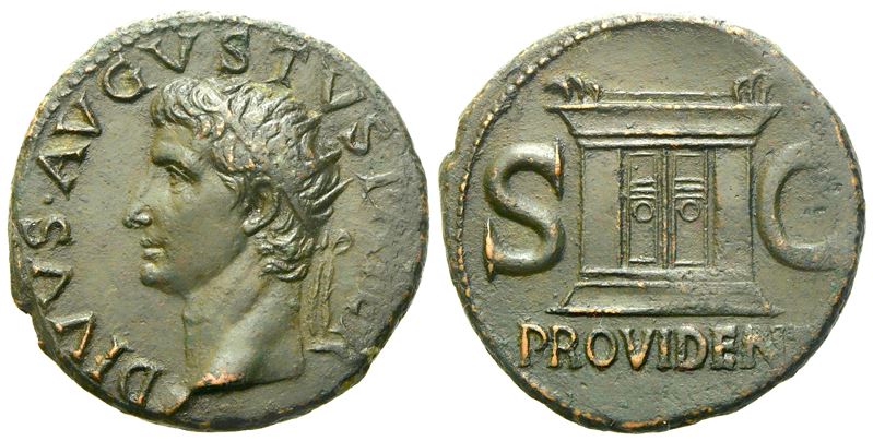 Divus Augustus, As struck under Tiberius, Rome, c. AD 22-30; Æ (g 11,30; mm 27)