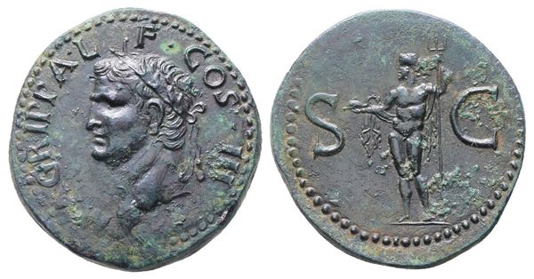 Agrippa (died 12 BC). Æ As (28mm, 11.06g).  - Auction Greek, Roman, Byzantine Coins - Bertolami Fine Art - Prague