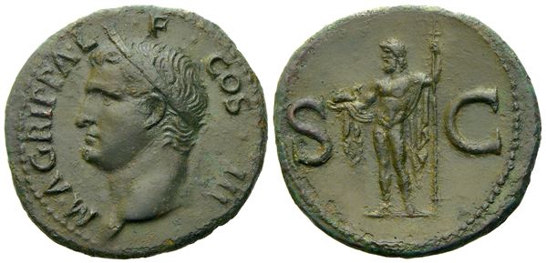 Agrippa, As struck under Gaius (Caligula), Rome, c. AD 37-41; Æ (g 10,35; mm 28)