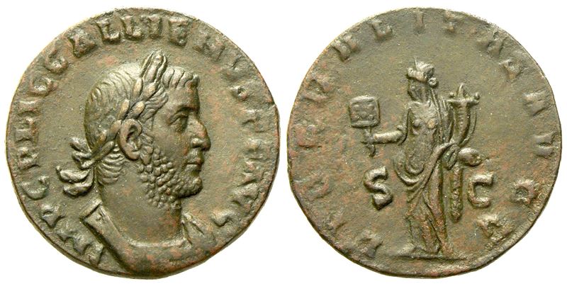 Gallienus (253-268), Sestertius, Rome, Ad 255-256; Æ (g 15,00; MM 27)