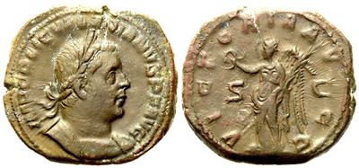 Valerian i (253-260), Sestertius, Rome, Ad 255-256; Æ (g 24,65; MM 32)