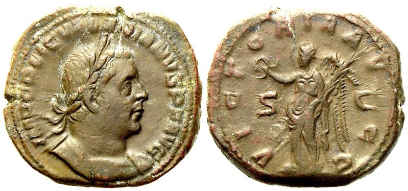 Valerian i (253-260), Sestertius, Rome, Ad 255-256; Æ (g 24,65; MM 32)