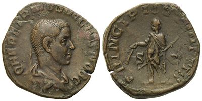 Herennius Etruscus Caesar, Sestertius Struck Under Trajan Decius, Rome, Ad 250-251; Æ (g 17,67; M...