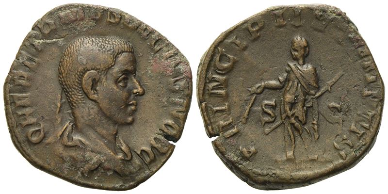Herennius Etruscus Caesar, Sestertius Struck Under Trajan Decius, Rome, Ad 250-251; Æ (g 17,67; M...