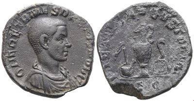 Herennius Etruscus as Caesar, Sesterzio battuto sotto Traiano Decio, Roma, 250–251