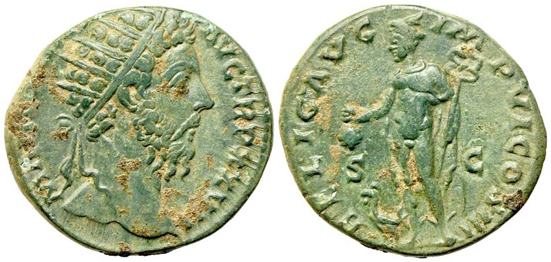 Marcus Aurelius (161-180), Dupondius, Rome, Ad 172-173; Æ (g 8,24; MM 24)