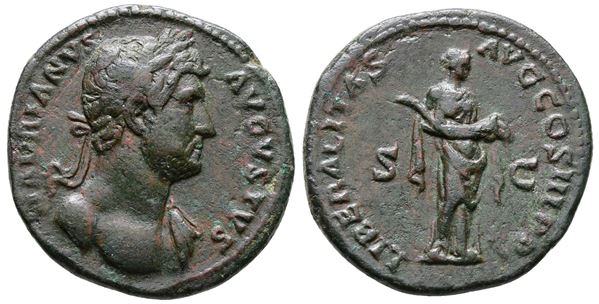 Hadrian (117-138). Æ As (27mm, 9.13g).  - Auction Greek, Roman and Byzantine Coins	 - Bertolami Fine Art - Prague