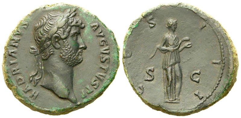Hadrian (117-138), As, Rome, Ad 124-127; Æ (g 12,28; MM 28)