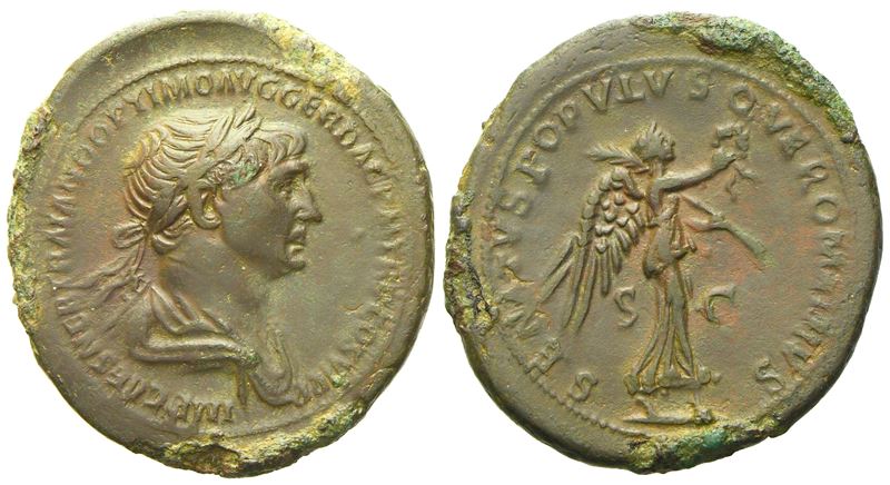 Trajan (98-117), As, Rome, Ad 114-117; Æ (g 11,15; MM 31)