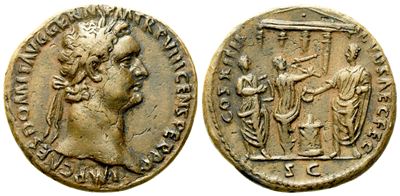Domitian (81-96), As, Rome, Ad 88; Æ (g 10,92; MM 28)