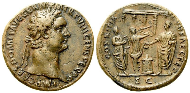 Domitian (81-96), As, Rome, Ad 88; Æ (g 10,92; MM 28)