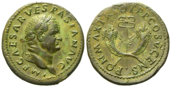 Vespasian (69-79), Dupondius for the Syrian monetary circulation, Rome, AD 74; Æ (g 13,16; mm 28)