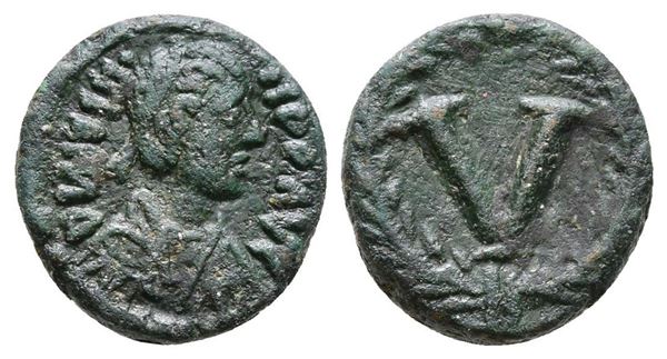 Justinian I (527-565). Æ 5 Nummi (12mm, 1.67g).