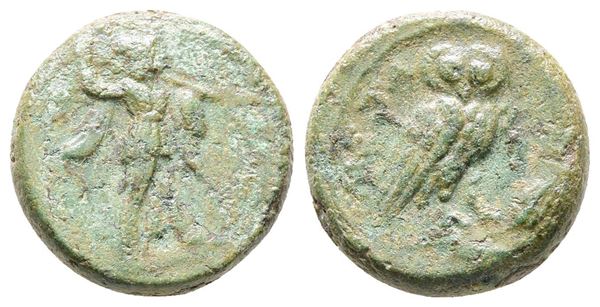 Southern Lucania, Metapontion, c. 225-200(?) BC. Æ (15mm, 3.81g).