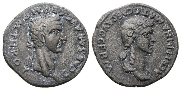 Gaius (Caligula) with Agrippina Senior (37-41). Replica of AR Denarius (18mm, 2.67g).  - Auction Greek, Roman and Byzantine Coins	 - Bertolami Fine Art - Prague