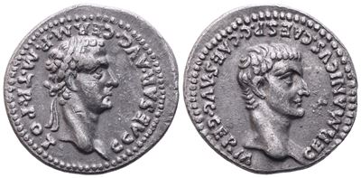 Gaius (caligula) With Germanicus (37-41). Replica Of Ar Denarius (20mm, 3.84g).