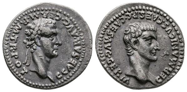 Gaius (Caligula) with Germanicus (37-41). Replica of AR Denarius (20mm, 3.84g).  - Auction Greek, Roman and Byzantine Coins	 - Bertolami Fine Art - Prague