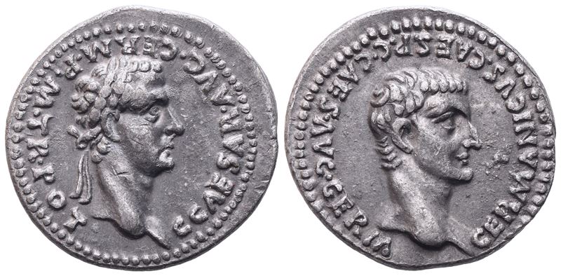 Gaius (caligula) With Germanicus (37-41). Replica Of Ar Denarius (20mm, 3.84g).