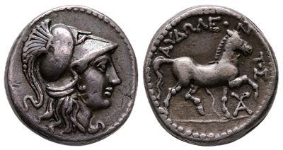 Kings Of Paeonia, Audoleon (C. 315-286 Bc). Ar Didrachm (17mm, 6.05g).