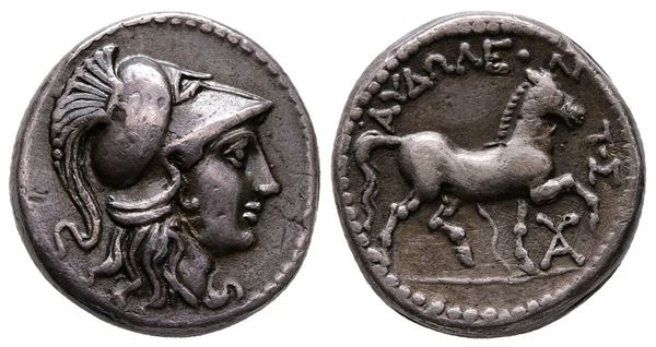 Kings of Paeonia, Audoleon (c. 315-286 BC). AR Didrachm (17mm, 6.05g).  - Auction Greek, Roman and Byzantine Coins	 - Bertolami Fine Art - Prague