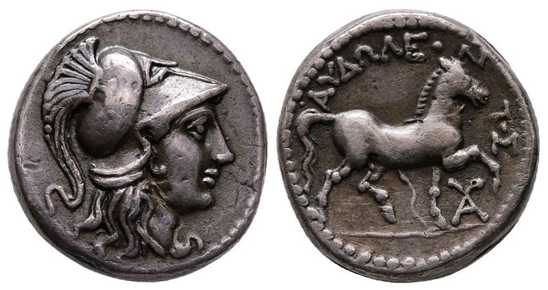 Kings Of Paeonia, Audoleon (C. 315-286 Bc). Ar Didrachm (17mm, 6.05g).