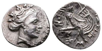 Euboia, Histiaia, 3rd-2nd Centuries Bc. Ar Tetrobol (16mm, 1.99g).