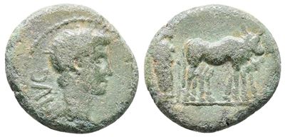 Augustus (27 Bc-ad 14). Macedon, Philippi. Æ (17mm, 3.93g).