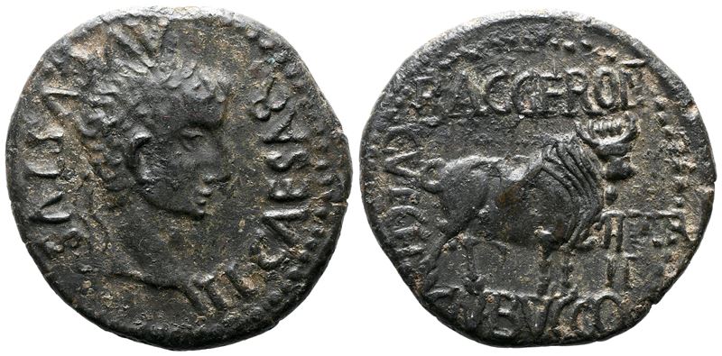 Tiberius (14-37). Spain, Lepida-celsa. Æ
