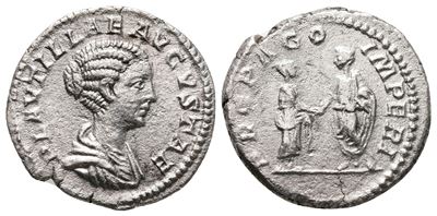 Plautilla (augusta, 202-205). Ar Denarius (18mm, 2.20g).