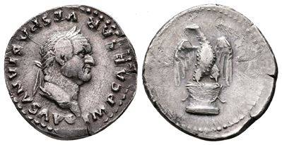 Vespasian (69-79). Ar Denarius (19mm, 3.33g).