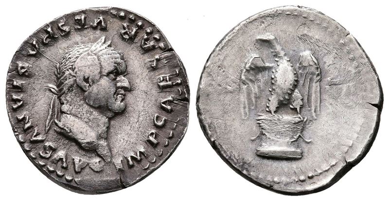 Vespasian (69-79). Ar Denarius (19mm, 3.33g).