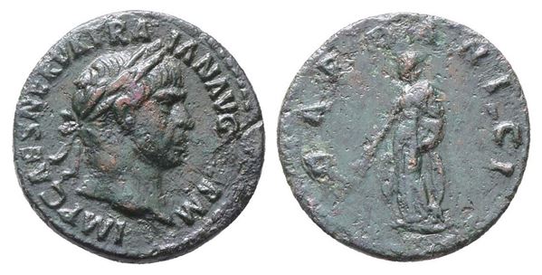 Trajan (98-117). Æ Semis (18mm, 3.66g).  - Auction Greek, Roman, Byzantine Coins - Bertolami Fine Art - Prague