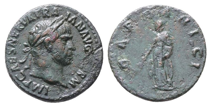 Trajan (98-117). Æ Semis (18mm, 3.66g).