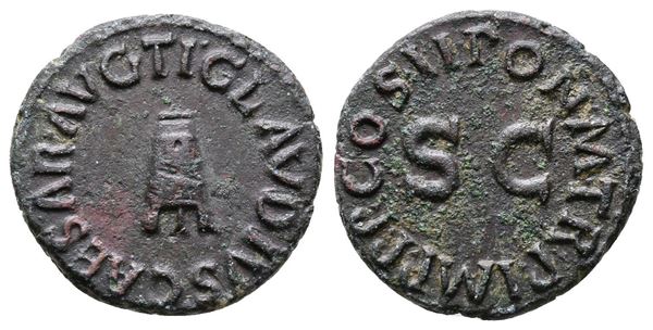 Claudius (41-54). Æ Quadrans (17mm, 2.54g).  - Auction Greek, Roman and Byzantine Coins	 - Bertolami Fine Art - Prague