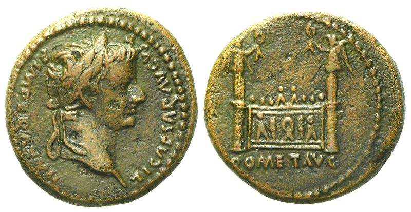 Tiberius Caesar, Semis struck under Augustus, Lugdunum, c. AD 12-14; Æ (g 4,55; mm 18)