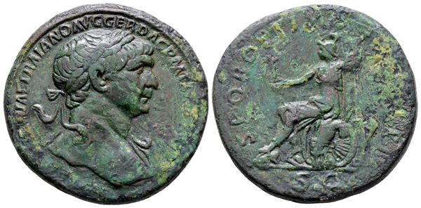 Trajan (98-117). Æ Sestertius (34 mm, 24.82 g).
