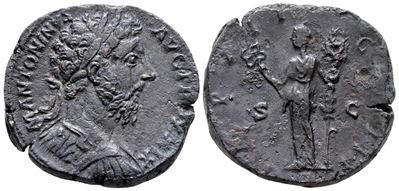Marcus Aurelius (161-180). Æ Sestertius (31 MM, 22.75 G).