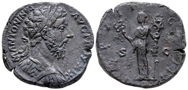 Marcus Aurelius (161-180). Æ Sestertius (31 mm, 22.75 g).