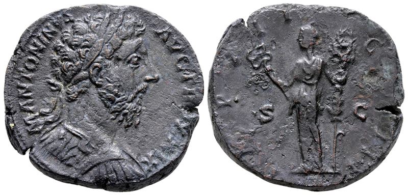 Marcus Aurelius (161-180). Æ Sestertius (31 MM, 22.75 G).